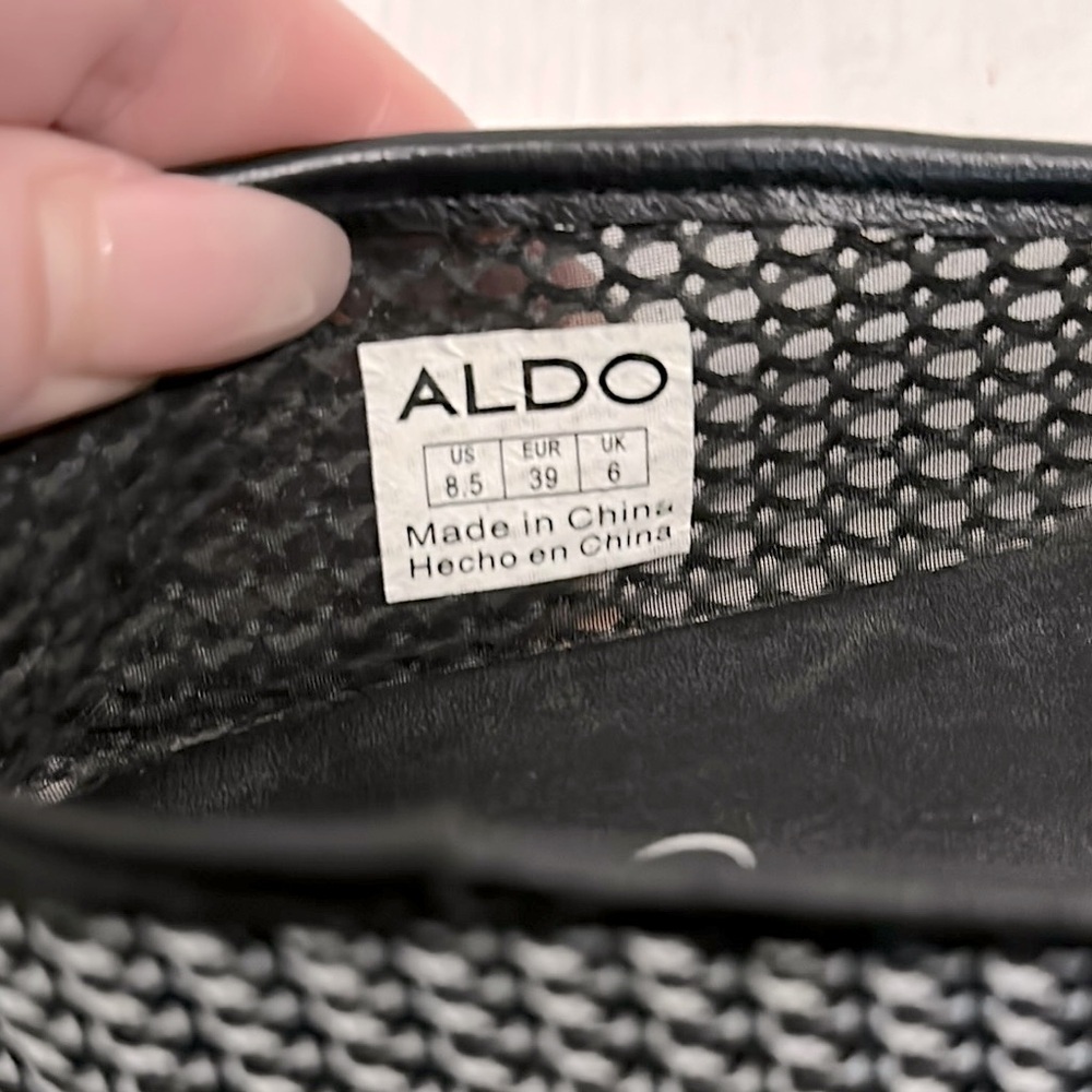 ALDO Black and White Women's Espadrille ballet Flats 8.5 - Picture 10 of 12